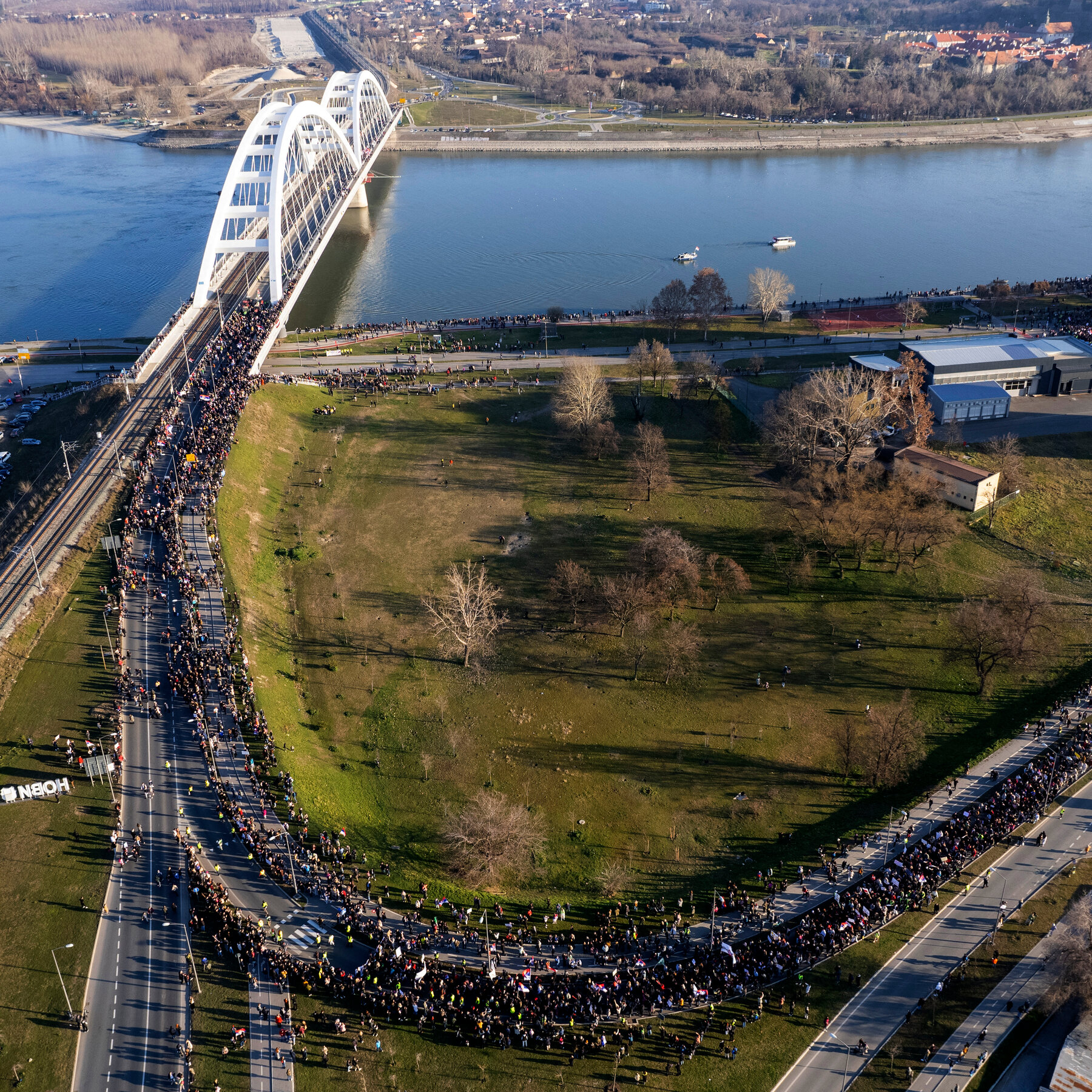 Serbian State Media Shift Tune in Coverage of Huge Protests, Testing Leader